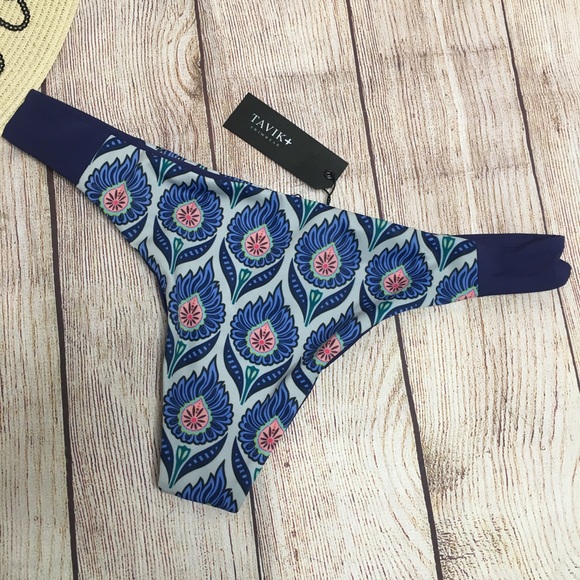 Tavik Morgan Cheeky Bikini Bottoms In Monaco White Sand Size Large - Picture 7 of 9